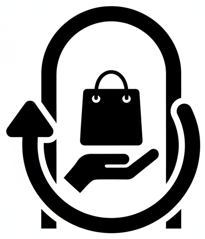 store pic up icon schearz eiß schlicht 