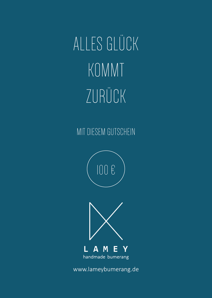 LAMEY bumerang - Gutscheinkarte - LAMEY bumerang