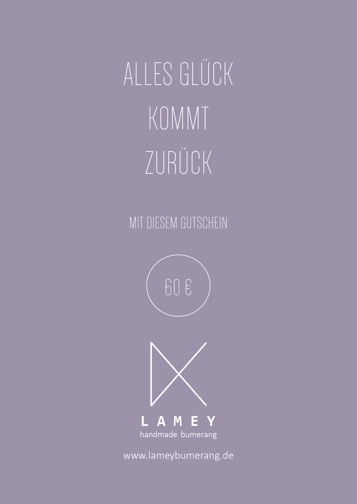 LAMEY bumerang - Gutscheinkarte - LAMEY bumerang